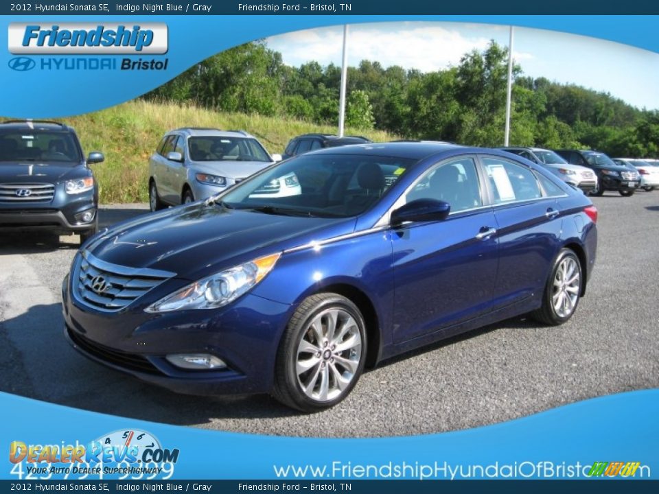 2012 Hyundai Sonata SE Indigo Night Blue / Gray Photo #3