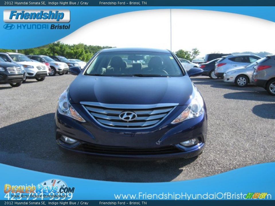2012 Hyundai Sonata SE Indigo Night Blue / Gray Photo #4