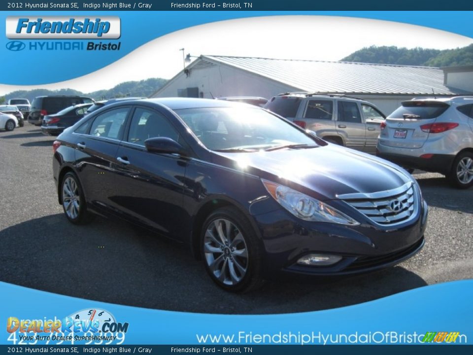 2012 Hyundai Sonata SE Indigo Night Blue / Gray Photo #5