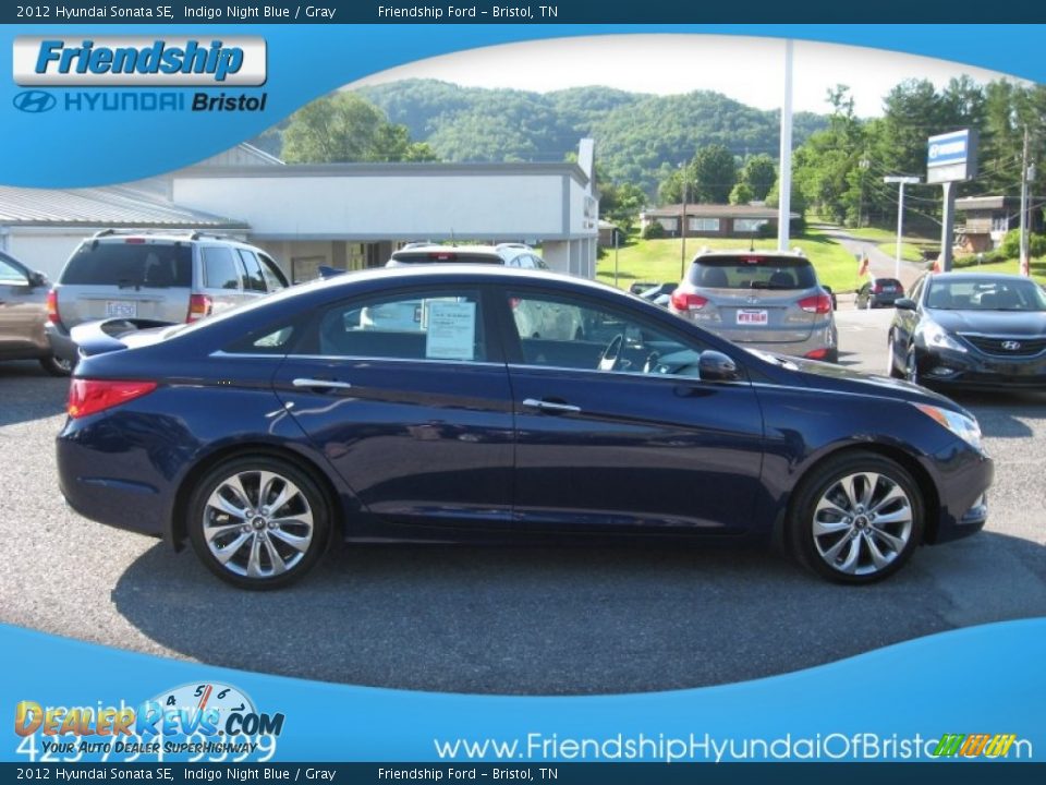 2012 Hyundai Sonata SE Indigo Night Blue / Gray Photo #6
