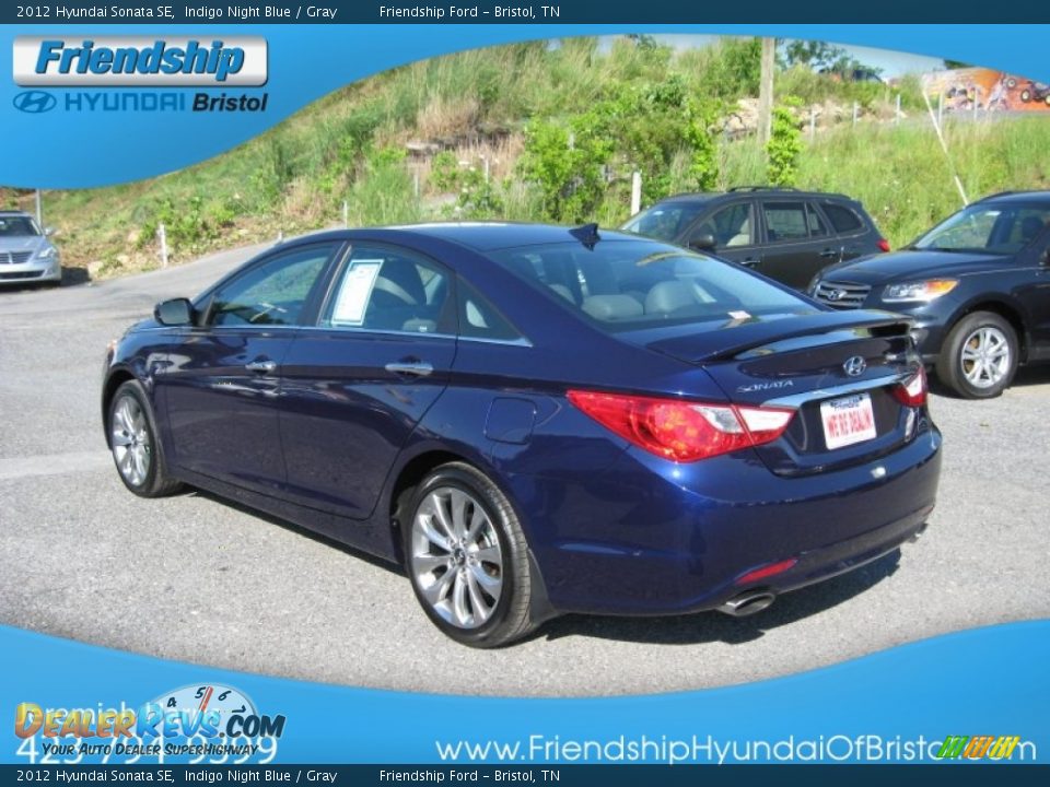 2012 Hyundai Sonata SE Indigo Night Blue / Gray Photo #9