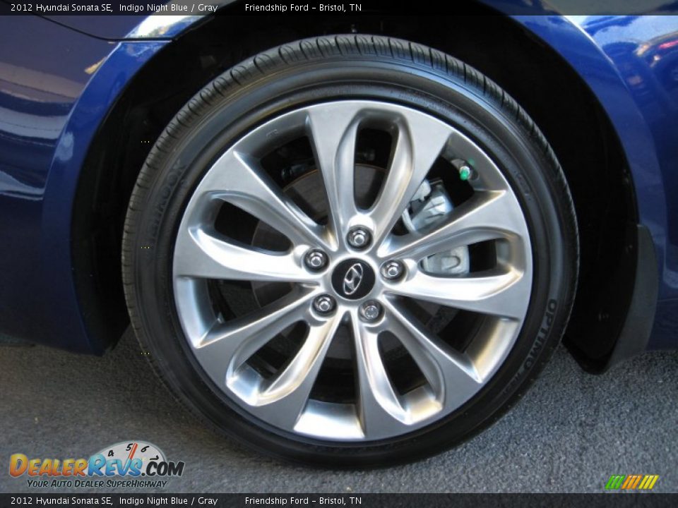2012 Hyundai Sonata SE Indigo Night Blue / Gray Photo #11