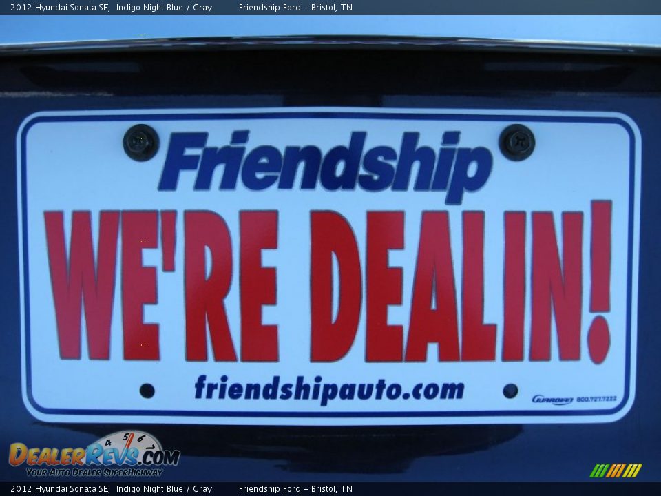 2012 Hyundai Sonata SE Indigo Night Blue / Gray Photo #15