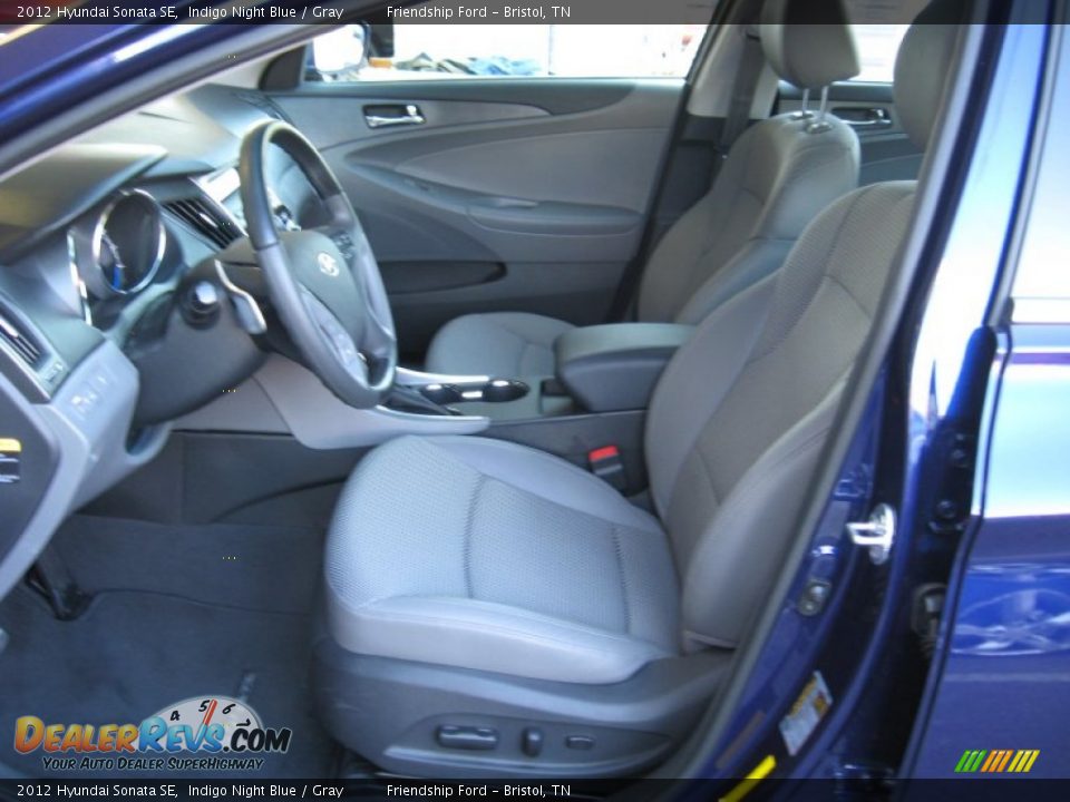 2012 Hyundai Sonata SE Indigo Night Blue / Gray Photo #16