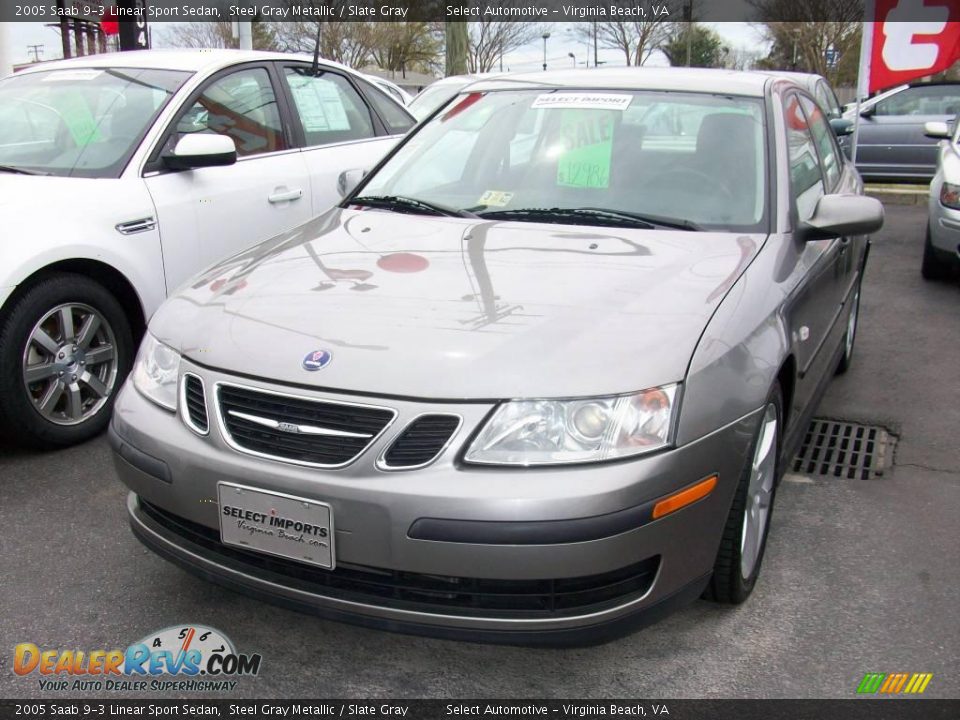 2005 Saab 9-3 Linear Sport Sedan Steel Gray Metallic / Slate Gray Photo #2