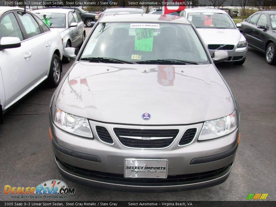 2005 Saab 9-3 Linear Sport Sedan Steel Gray Metallic / Slate Gray Photo #3