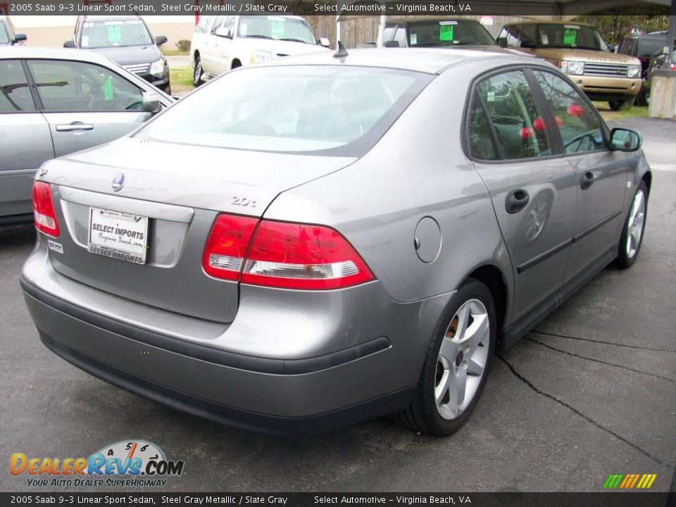 2005 Saab 9-3 Linear Sport Sedan Steel Gray Metallic / Slate Gray Photo #6