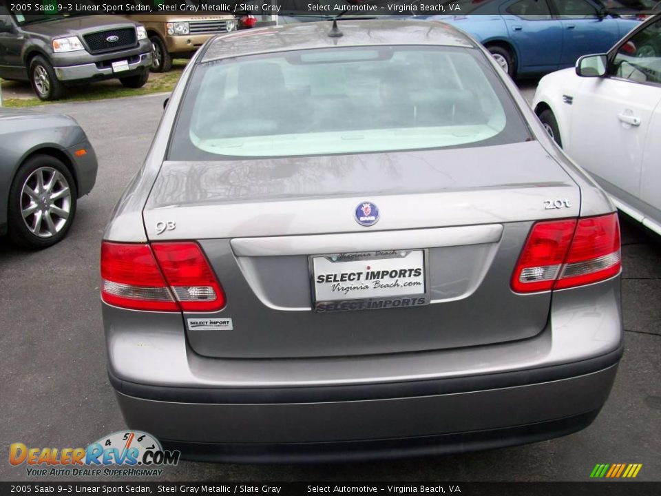 2005 Saab 9-3 Linear Sport Sedan Steel Gray Metallic / Slate Gray Photo #7