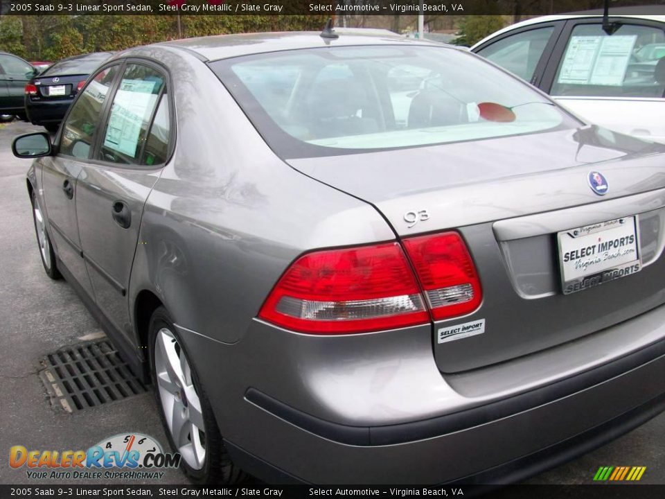 2005 Saab 9-3 Linear Sport Sedan Steel Gray Metallic / Slate Gray Photo #8