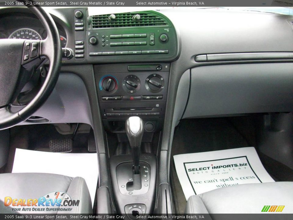 2005 Saab 9-3 Linear Sport Sedan Steel Gray Metallic / Slate Gray Photo #11