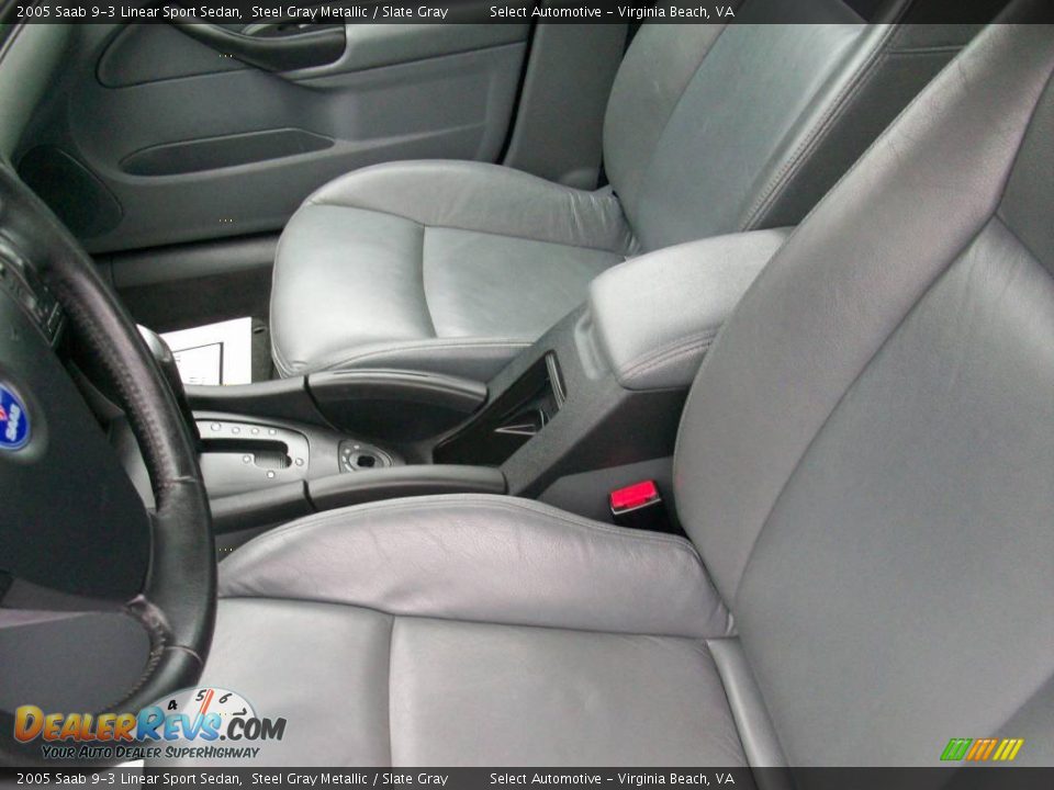 2005 Saab 9-3 Linear Sport Sedan Steel Gray Metallic / Slate Gray Photo #12