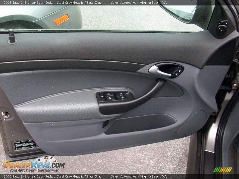 2005 Saab 9-3 Linear Sport Sedan Steel Gray Metallic / Slate Gray Photo #15