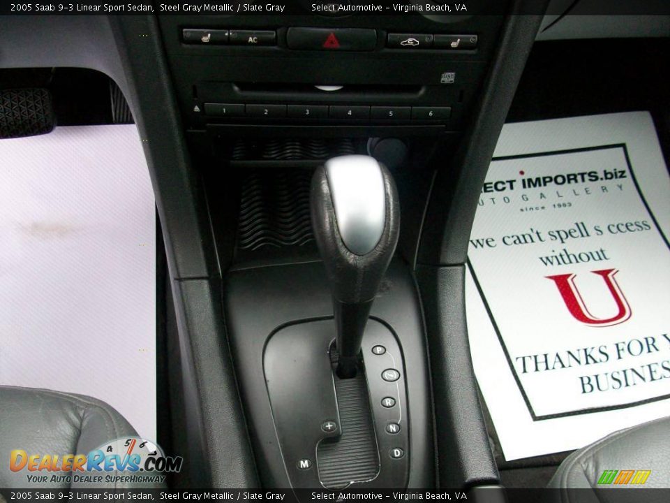 2005 Saab 9-3 Linear Sport Sedan Steel Gray Metallic / Slate Gray Photo #20