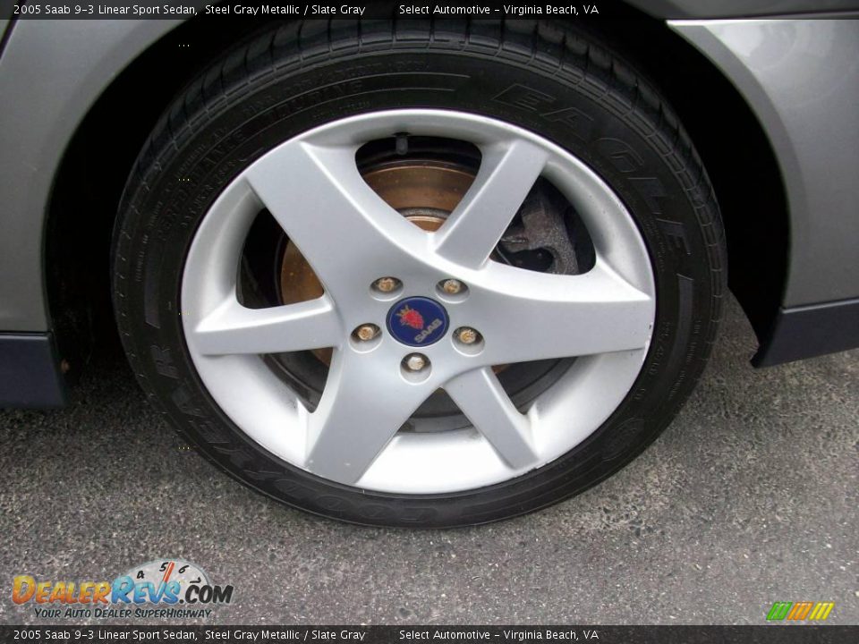 2005 Saab 9-3 Linear Sport Sedan Steel Gray Metallic / Slate Gray Photo #23