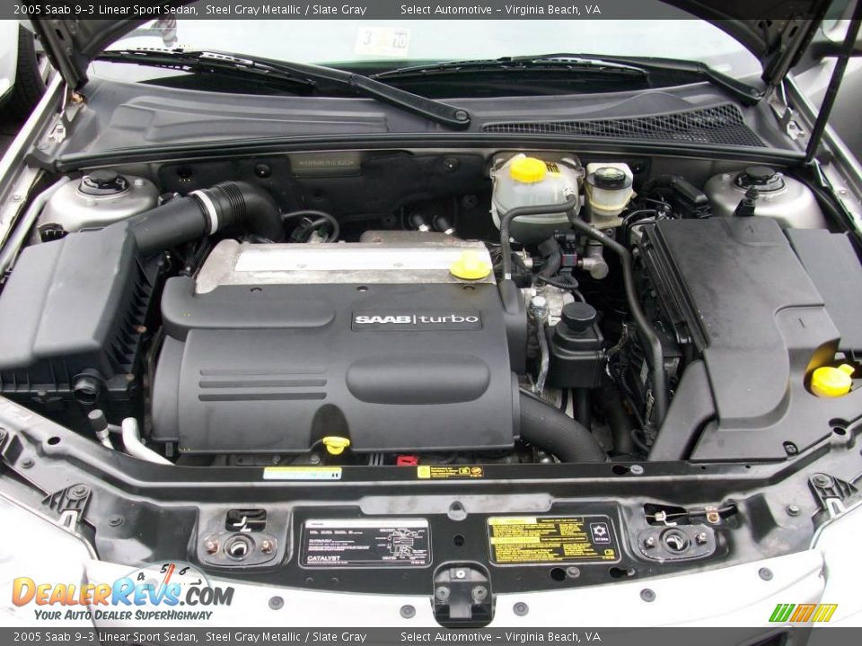 2005 Saab 9-3 Linear Sport Sedan Steel Gray Metallic / Slate Gray Photo #24