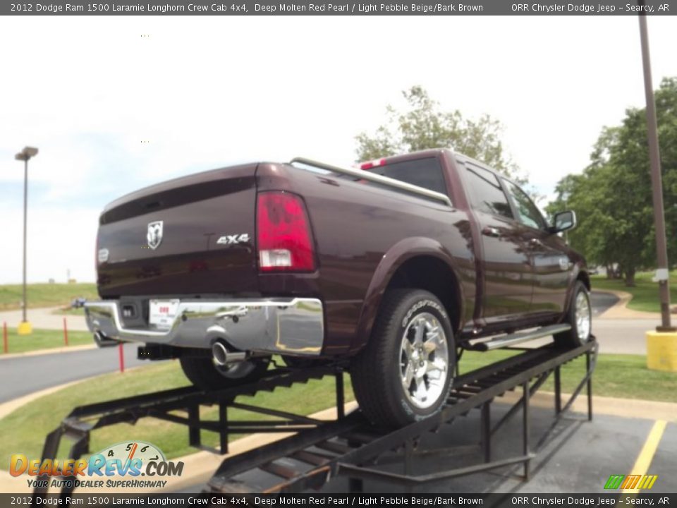 2012 Dodge Ram 1500 Laramie Longhorn Crew Cab 4x4 Deep Molten Red Pearl / Light Pebble Beige/Bark Brown Photo #5