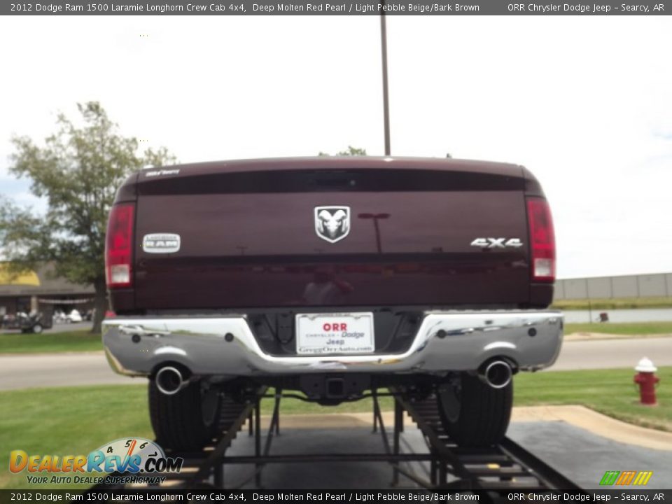 2012 Dodge Ram 1500 Laramie Longhorn Crew Cab 4x4 Deep Molten Red Pearl / Light Pebble Beige/Bark Brown Photo #6