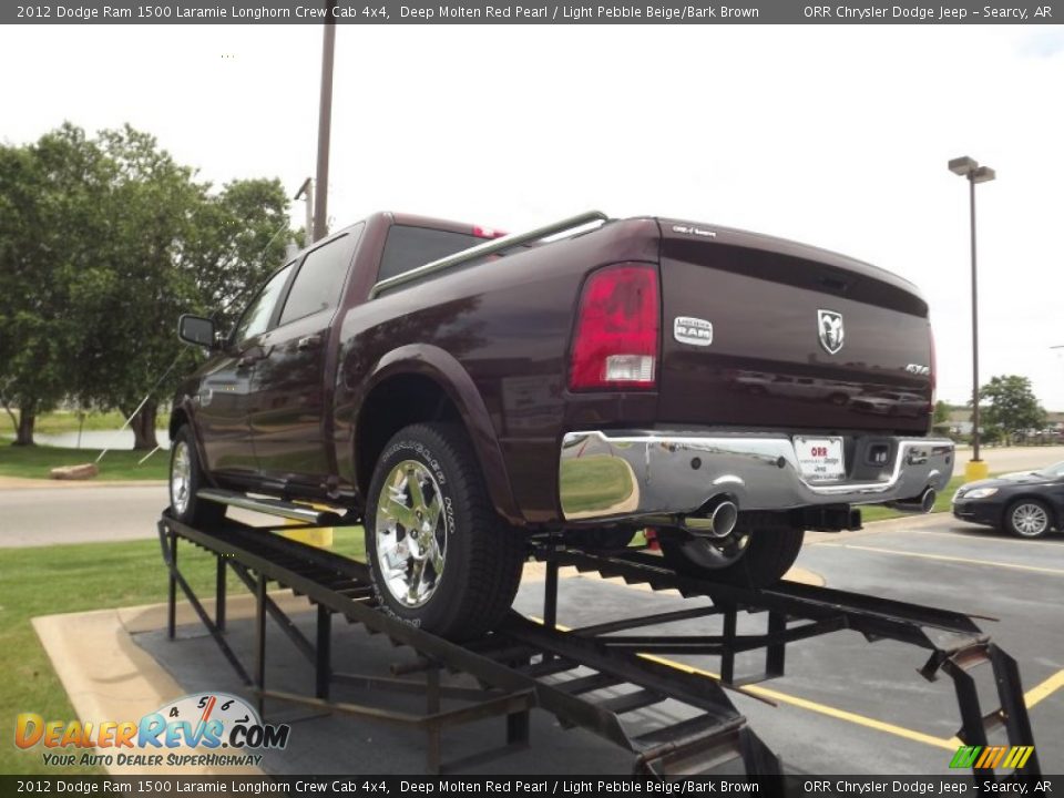 2012 Dodge Ram 1500 Laramie Longhorn Crew Cab 4x4 Deep Molten Red Pearl / Light Pebble Beige/Bark Brown Photo #7