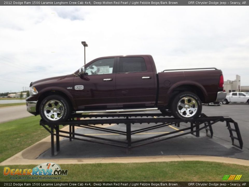 2012 Dodge Ram 1500 Laramie Longhorn Crew Cab 4x4 Deep Molten Red Pearl / Light Pebble Beige/Bark Brown Photo #8