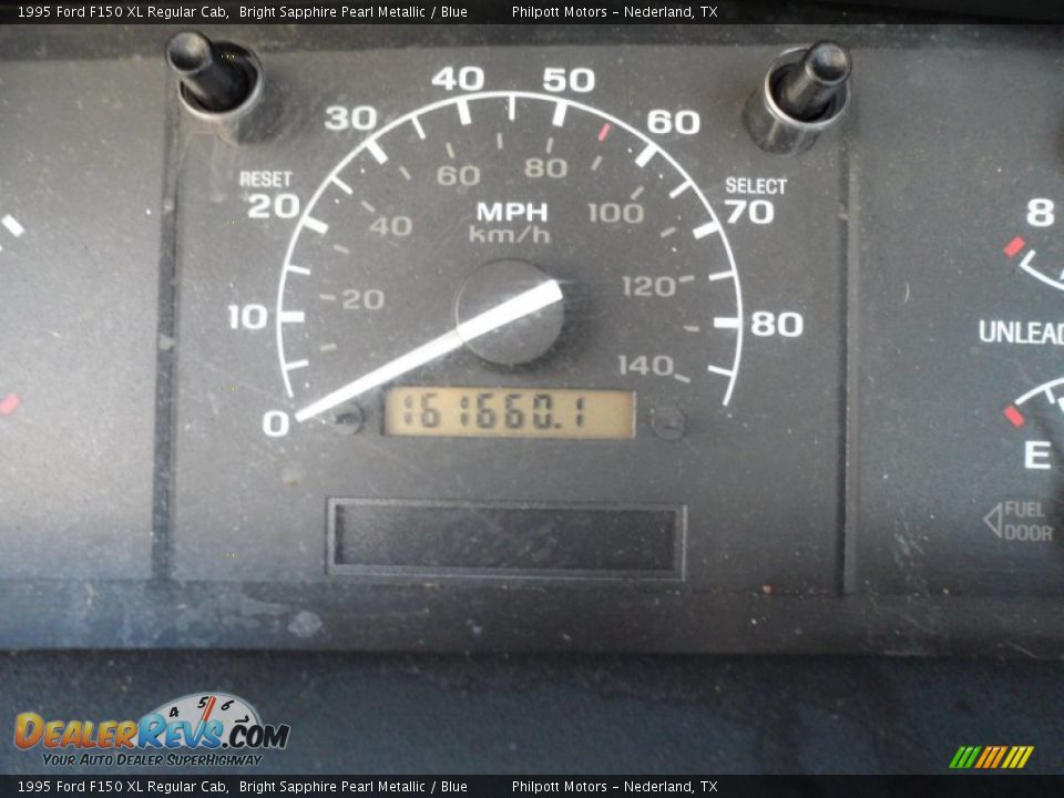 1995 Ford F150 XL Regular Cab Bright Sapphire Pearl Metallic / Blue Photo #30