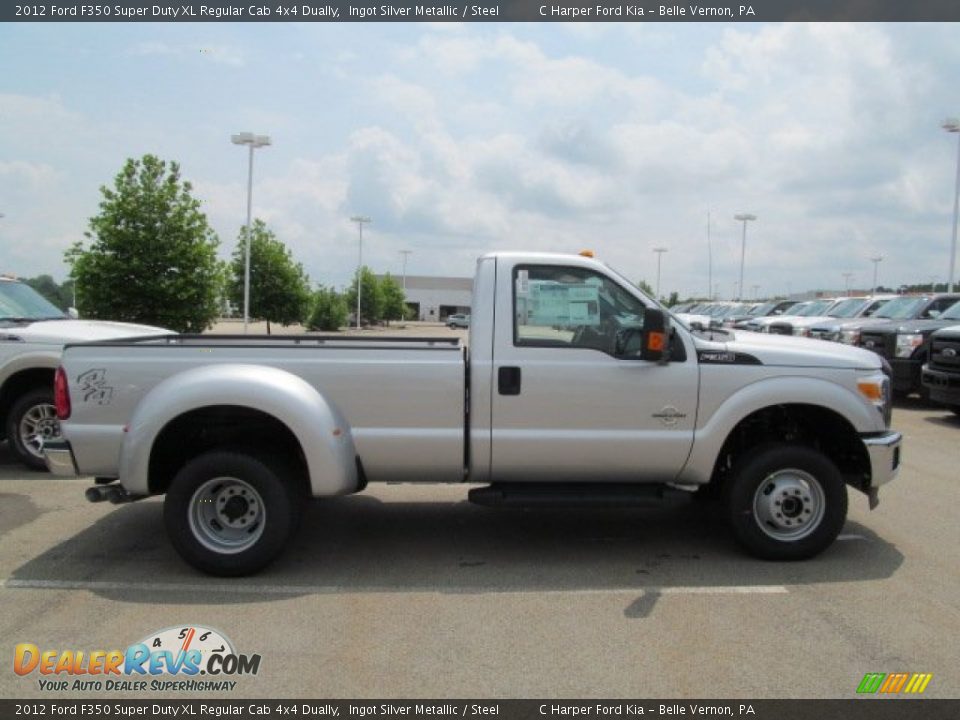 Ingot Silver Metallic 2012 Ford F350 Super Duty XL Regular Cab 4x4 Dually Photo #2