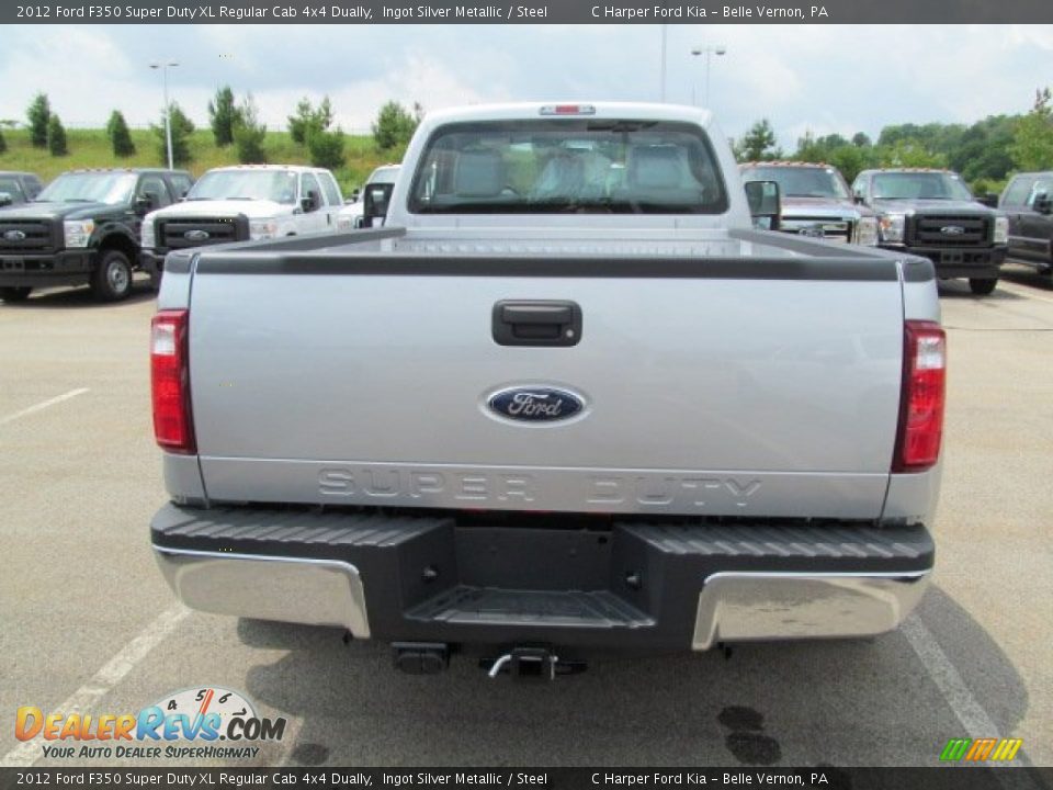 2012 Ford F350 Super Duty XL Regular Cab 4x4 Dually Ingot Silver Metallic / Steel Photo #13