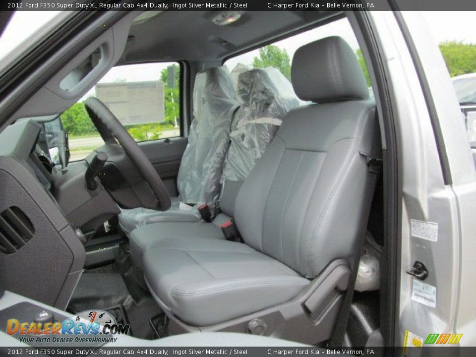 Steel Interior - 2012 Ford F350 Super Duty XL Regular Cab 4x4 Dually Photo #17