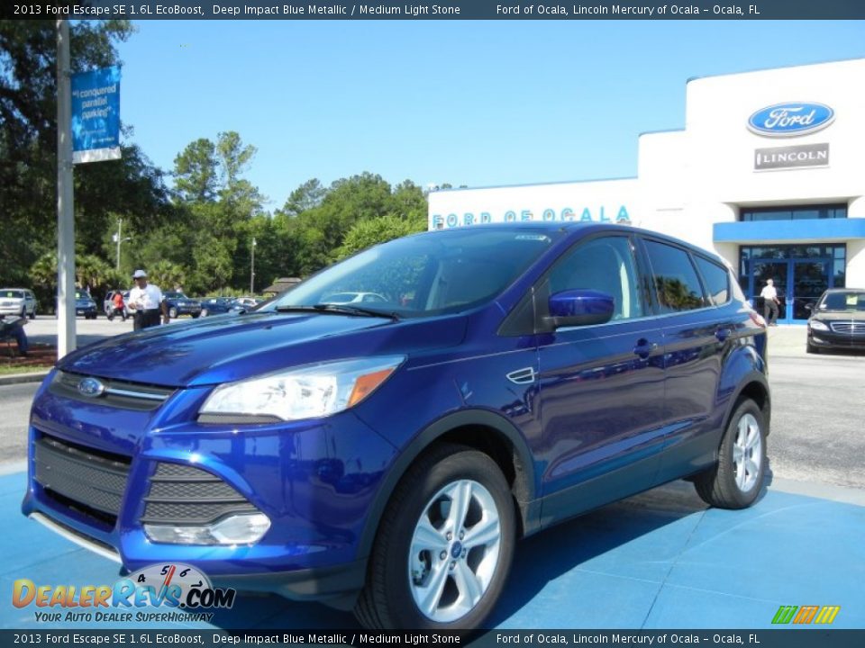 2013 Ford Escape SE 1.6L EcoBoost Deep Impact Blue Metallic / Medium Light Stone Photo #1