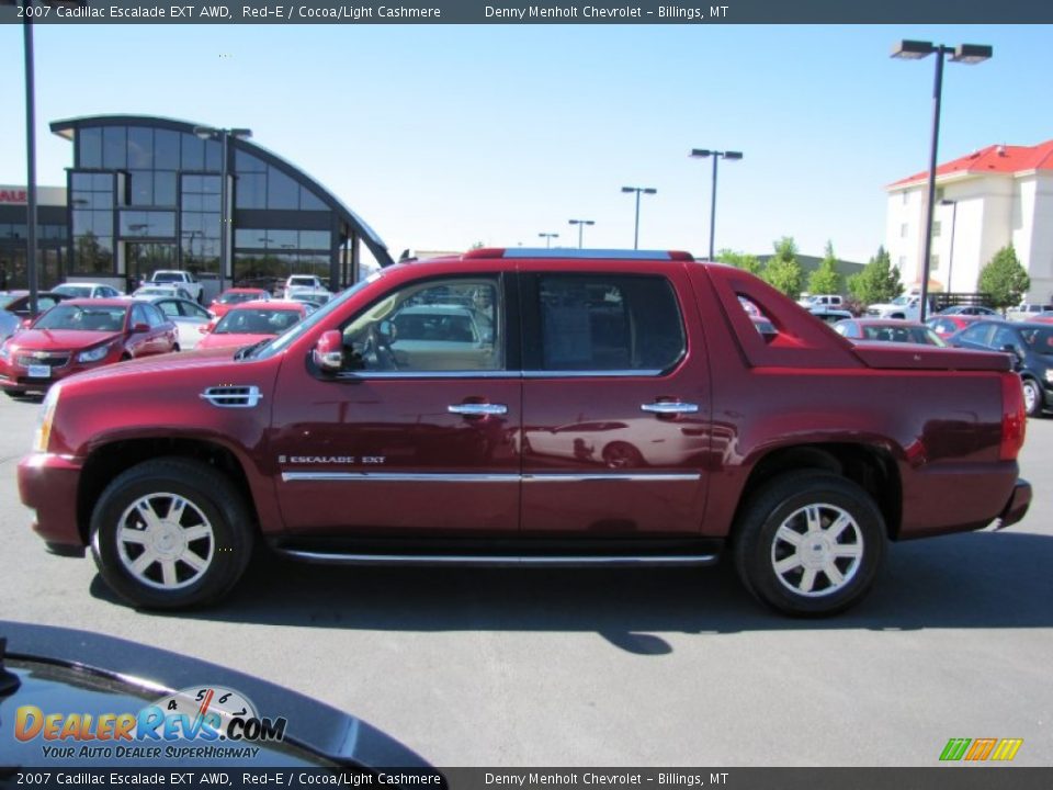 2007 Cadillac Escalade EXT AWD Red-E / Cocoa/Light Cashmere Photo #4