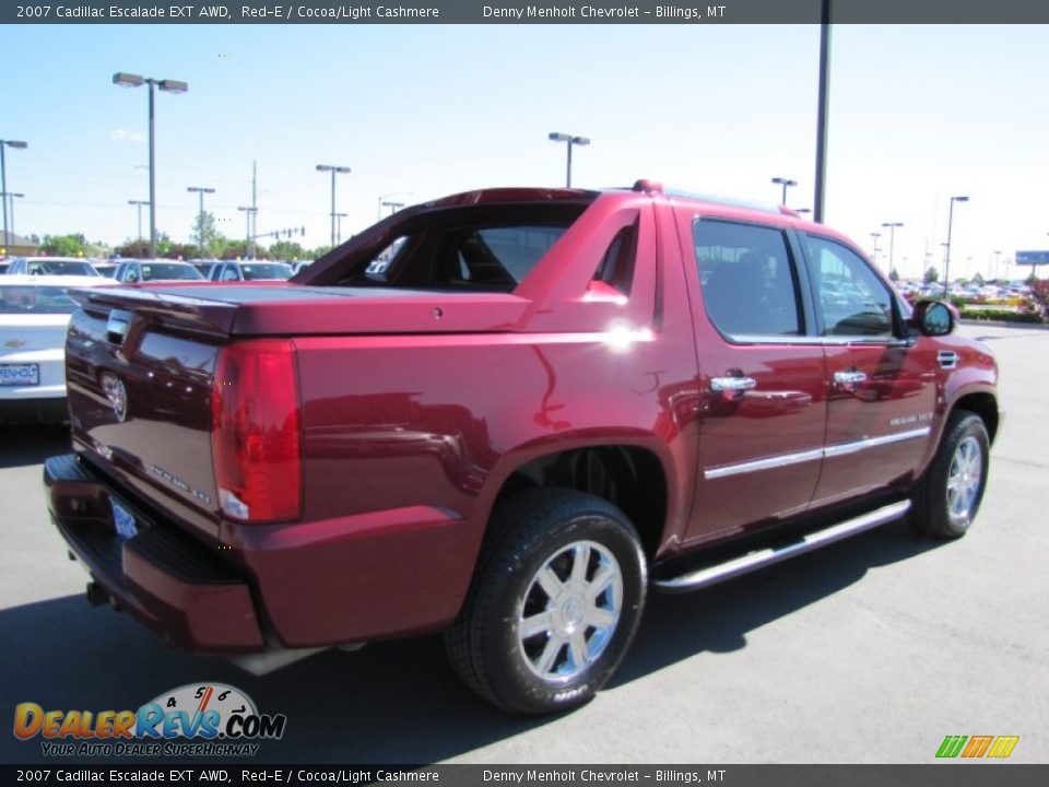 2007 Cadillac Escalade EXT AWD Red-E / Cocoa/Light Cashmere Photo #7