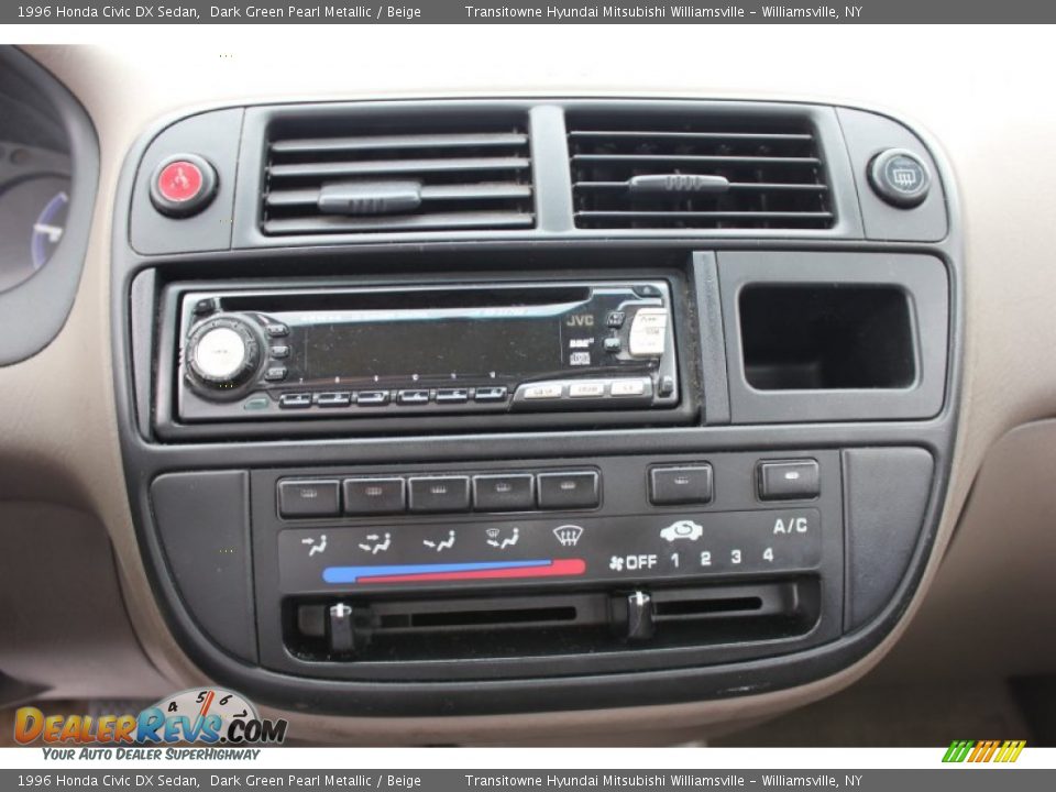 1996 Honda Civic DX Sedan Dark Green Pearl Metallic / Beige Photo #5