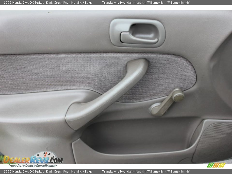 1996 Honda Civic DX Sedan Dark Green Pearl Metallic / Beige Photo #7