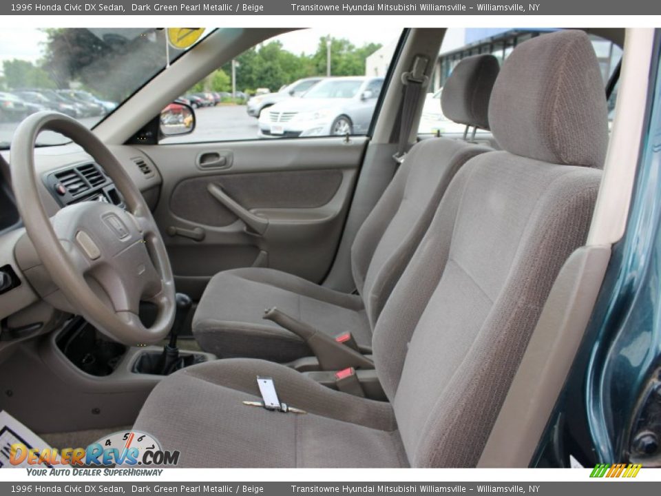 1996 Honda Civic DX Sedan Dark Green Pearl Metallic / Beige Photo #8