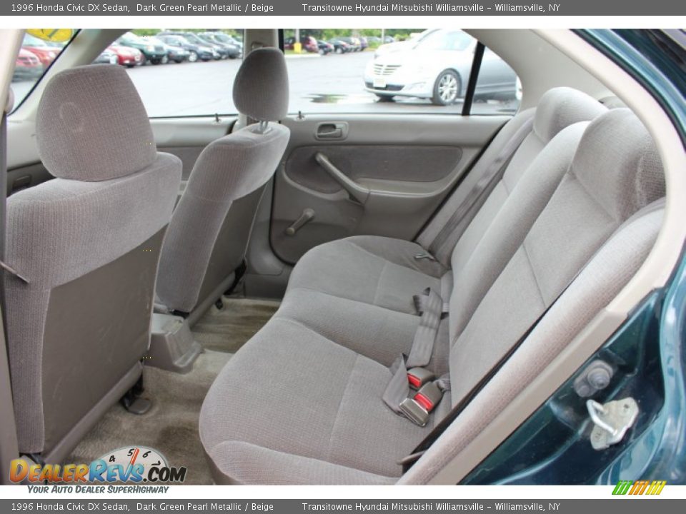 1996 Honda Civic DX Sedan Dark Green Pearl Metallic / Beige Photo #9