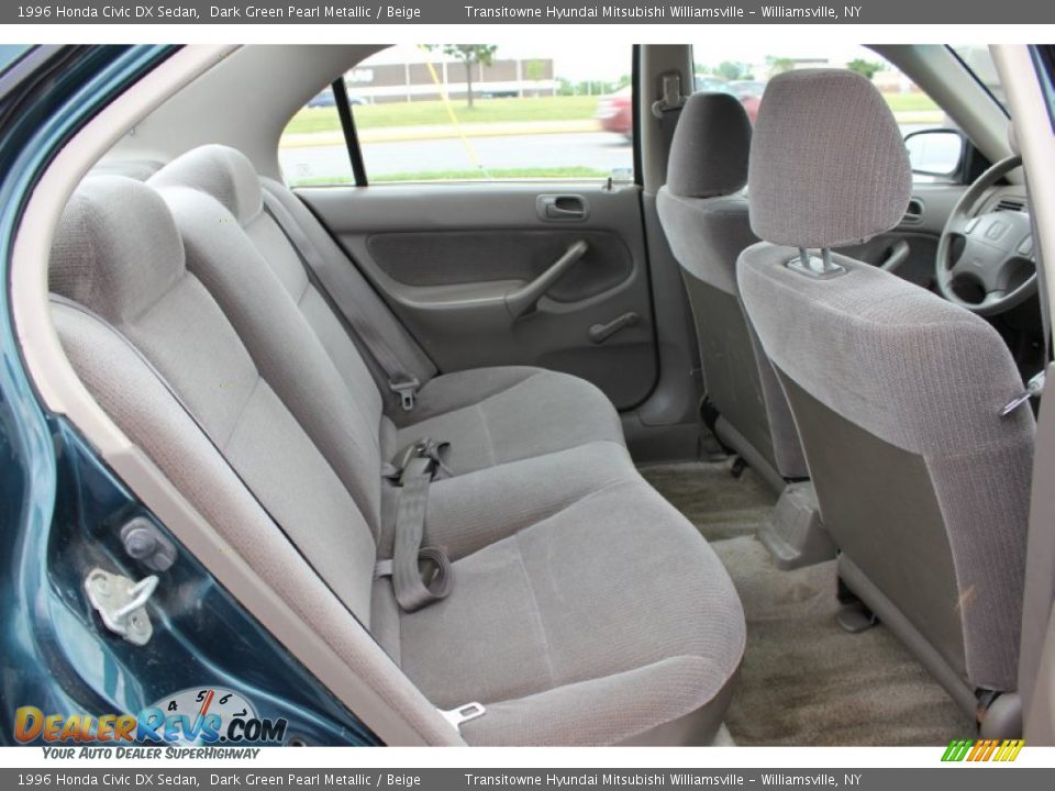 1996 Honda Civic DX Sedan Dark Green Pearl Metallic / Beige Photo #13