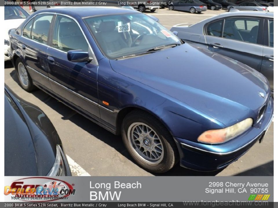 2000 BMW 5 Series 528i Sedan Biarritz Blue Metallic / Gray Photo #1