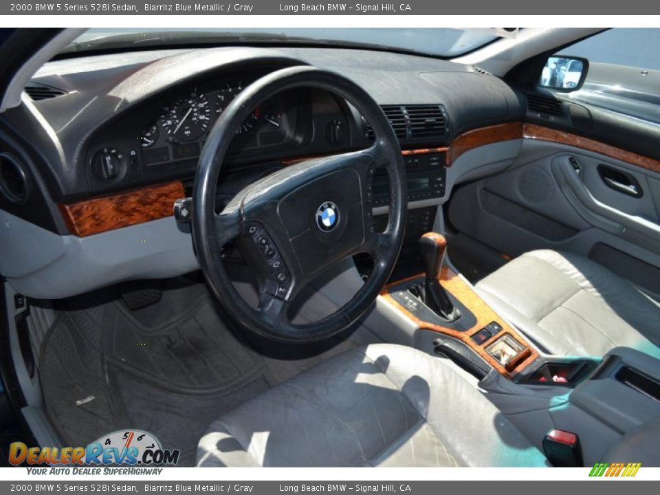 2000 BMW 5 Series 528i Sedan Biarritz Blue Metallic / Gray Photo #4