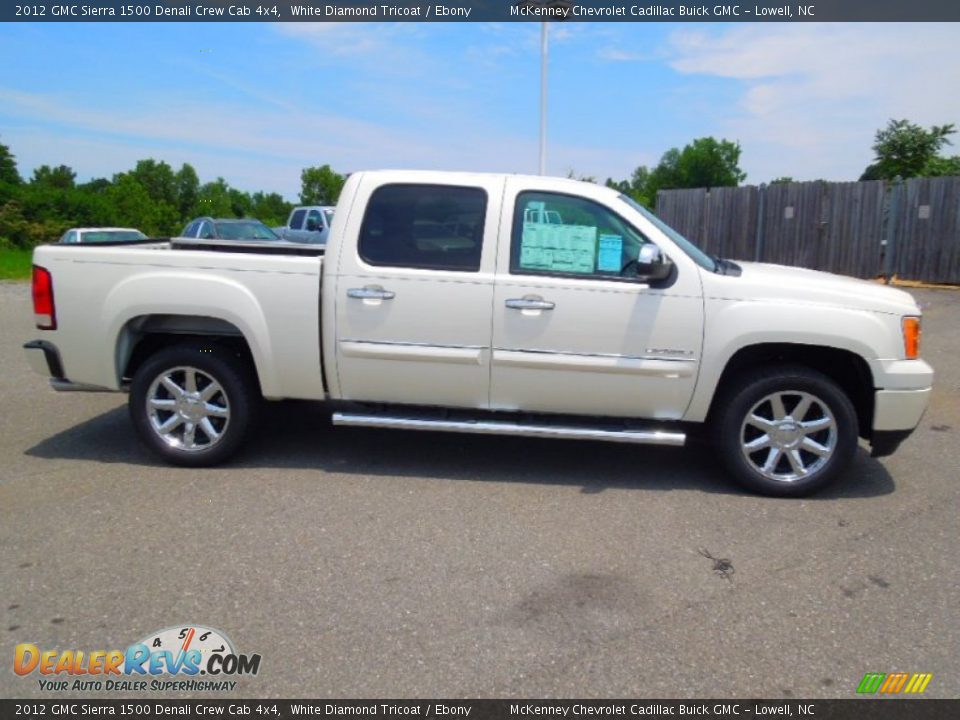 White Diamond Tricoat 2012 GMC Sierra 1500 Denali Crew Cab 4x4 Photo #3