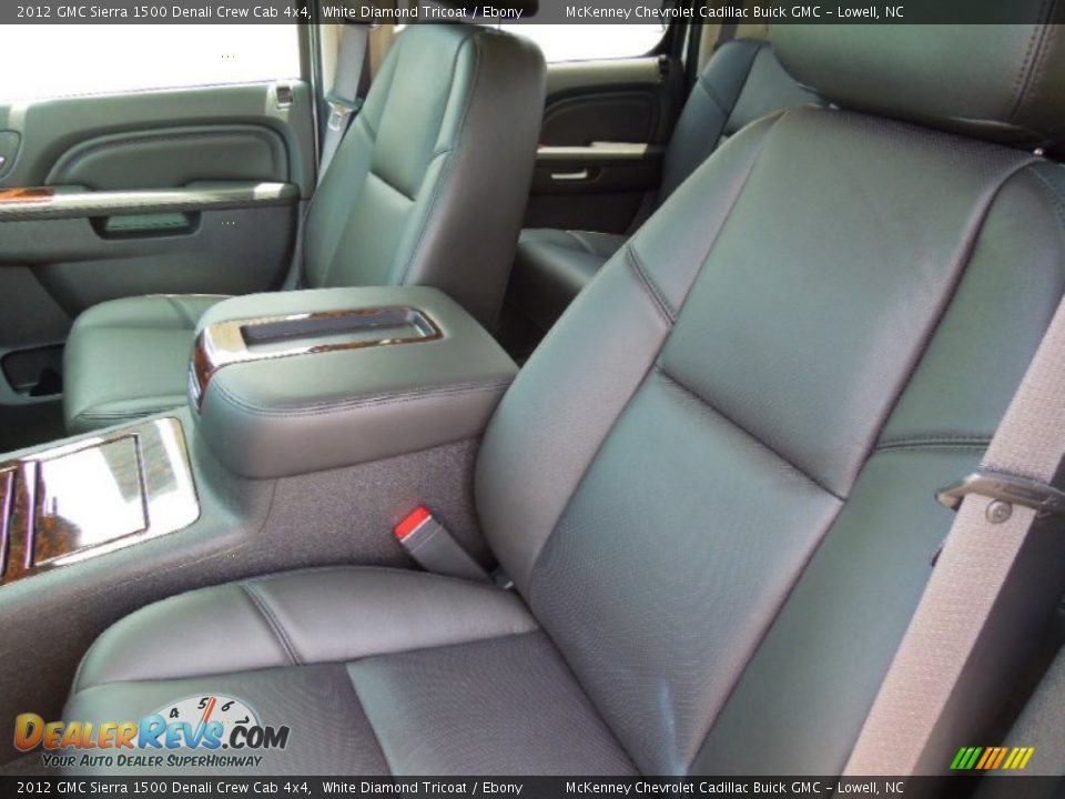 Ebony Interior - 2012 GMC Sierra 1500 Denali Crew Cab 4x4 Photo #9