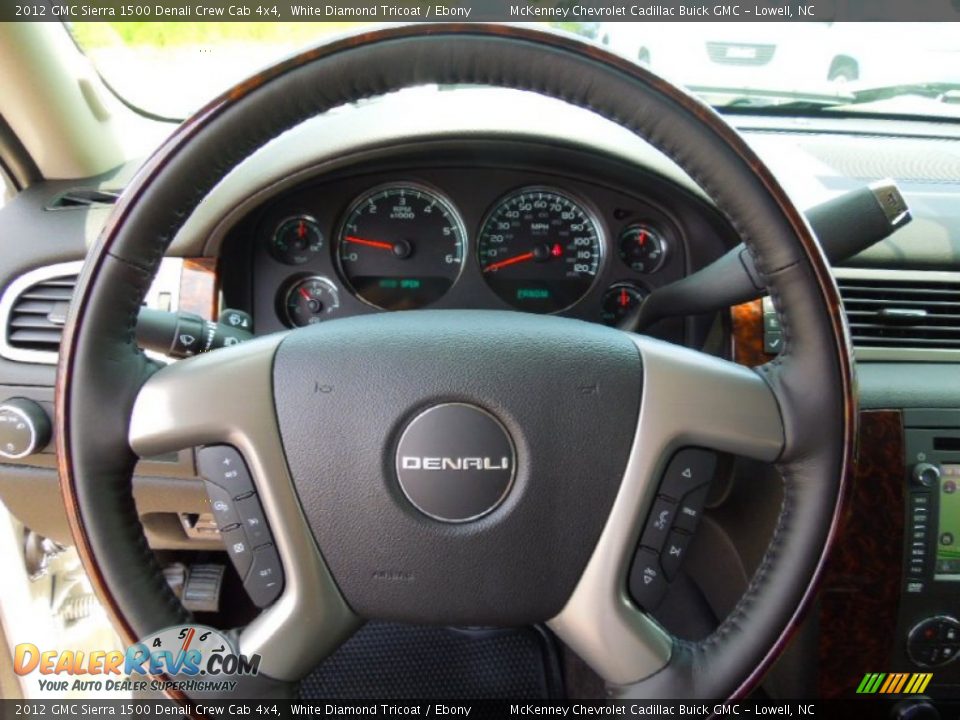 2012 GMC Sierra 1500 Denali Crew Cab 4x4 Steering Wheel Photo #14