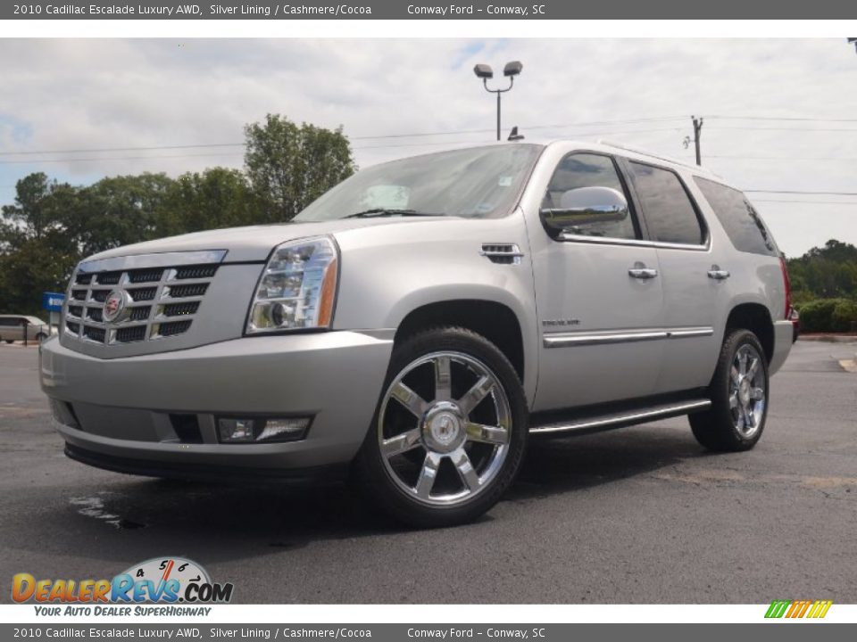 2010 Cadillac Escalade Luxury AWD Silver Lining / Cashmere/Cocoa Photo #1