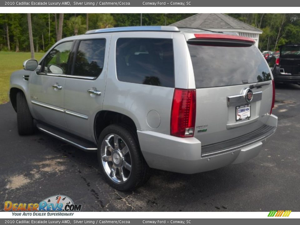 2010 Cadillac Escalade Luxury AWD Silver Lining / Cashmere/Cocoa Photo #7
