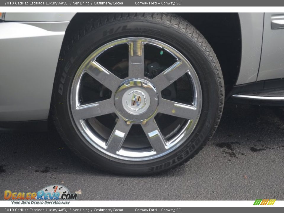 2010 Cadillac Escalade Luxury AWD Silver Lining / Cashmere/Cocoa Photo #9