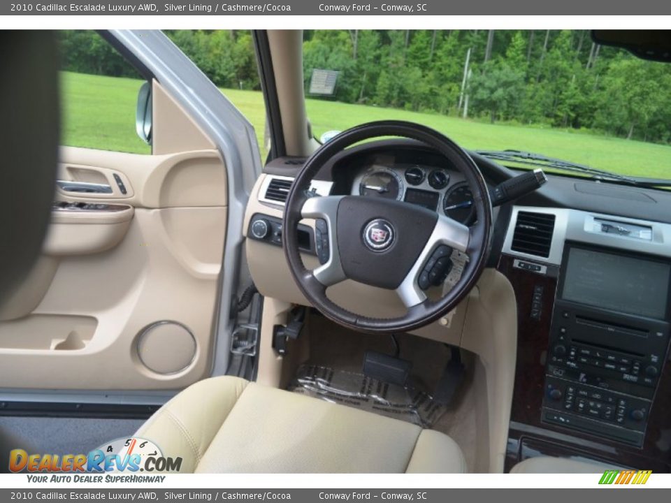 2010 Cadillac Escalade Luxury AWD Silver Lining / Cashmere/Cocoa Photo #14