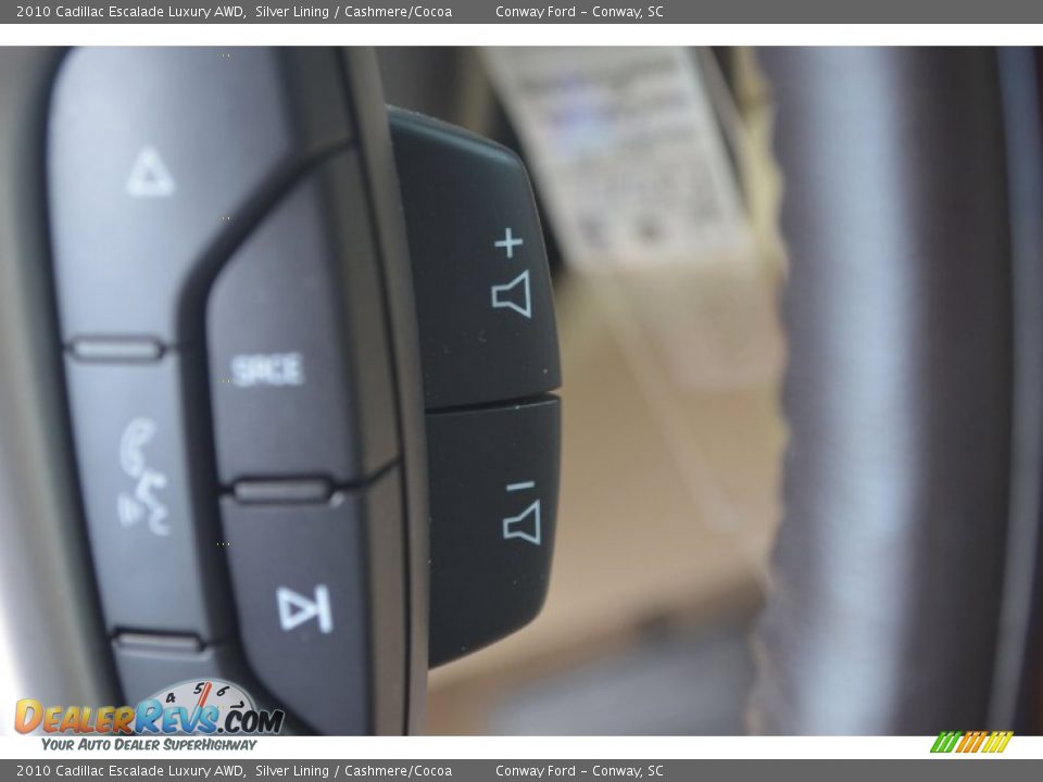 2010 Cadillac Escalade Luxury AWD Silver Lining / Cashmere/Cocoa Photo #28