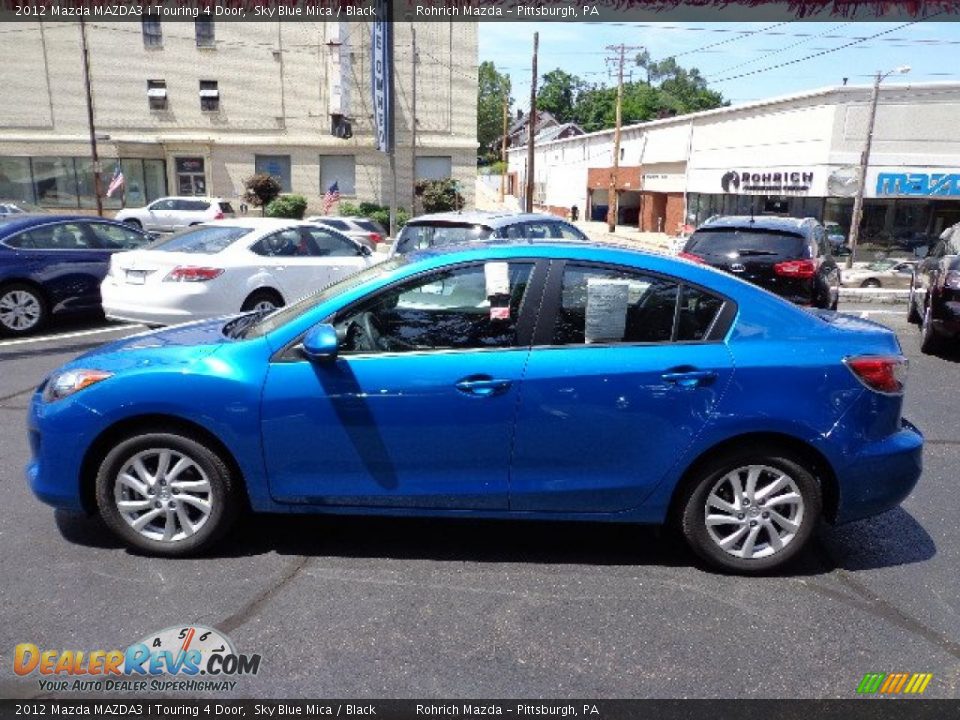 2012 Mazda MAZDA3 i Touring 4 Door Sky Blue Mica / Black Photo #2