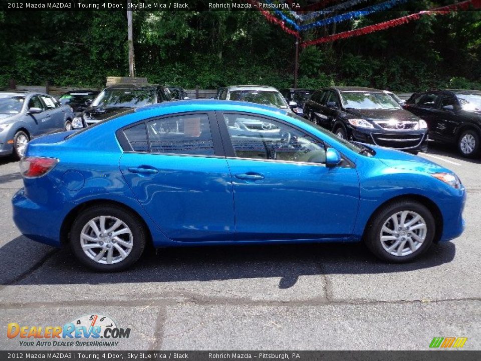 2012 Mazda MAZDA3 i Touring 4 Door Sky Blue Mica / Black Photo #6