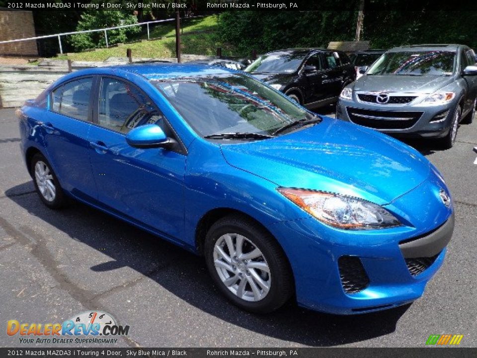 2012 Mazda MAZDA3 i Touring 4 Door Sky Blue Mica / Black Photo #7