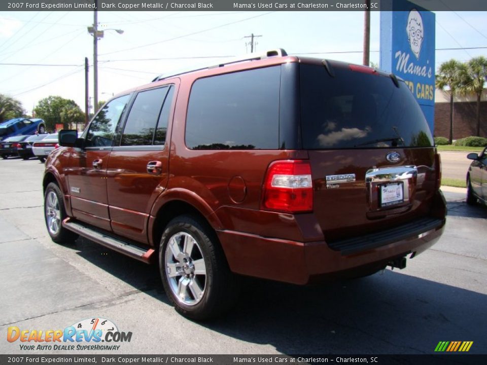 2007 Ford Expedition Limited Dark Copper Metallic / Charcoal Black Photo #5