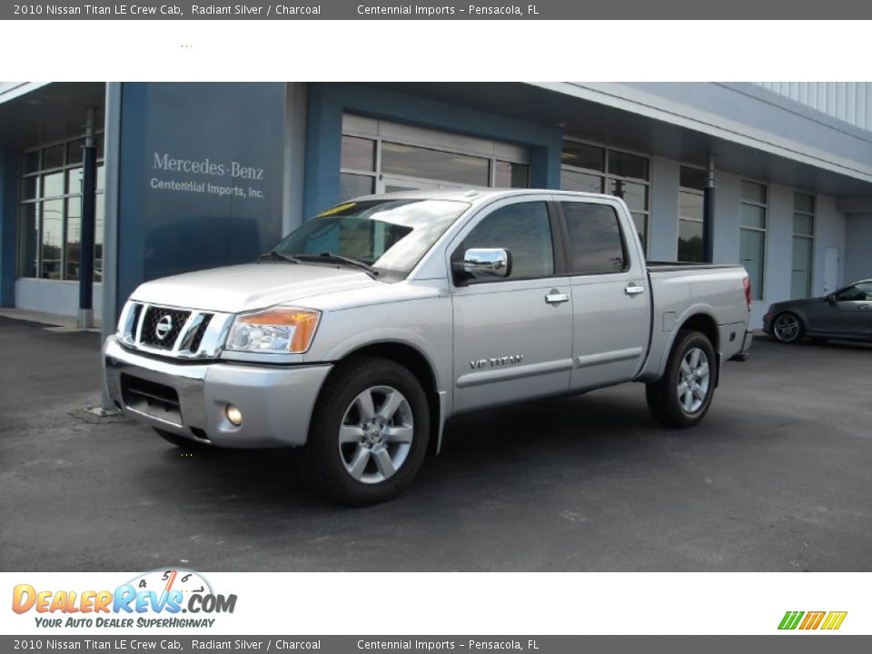 2010 Nissan Titan LE Crew Cab Radiant Silver / Charcoal Photo #1